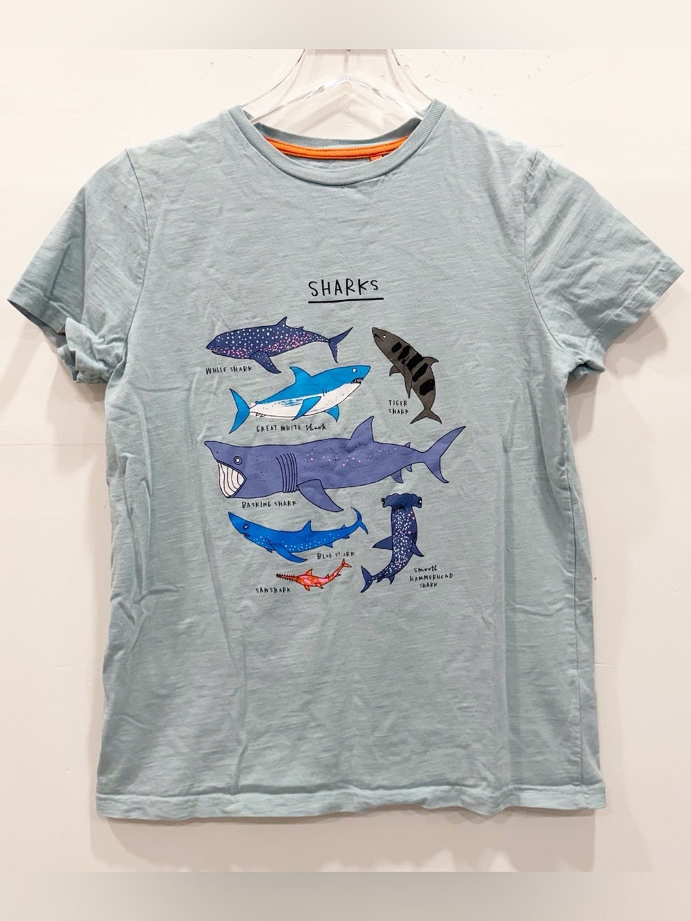 Boden Kids Boys Shart Short Sleeve Top Light Blue Cotton 13-14y